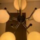 Suspension chromée globe en verre vintage 70’S