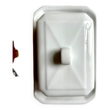 Beurrier Pillivuyt en porcelaine blanche