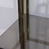 Post-modern shelf in gilded brass, Italy 1970s