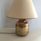 Vintage hammered brass lamp