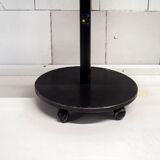 Bedside table shapes in wood and painted iron, marble details, 80s