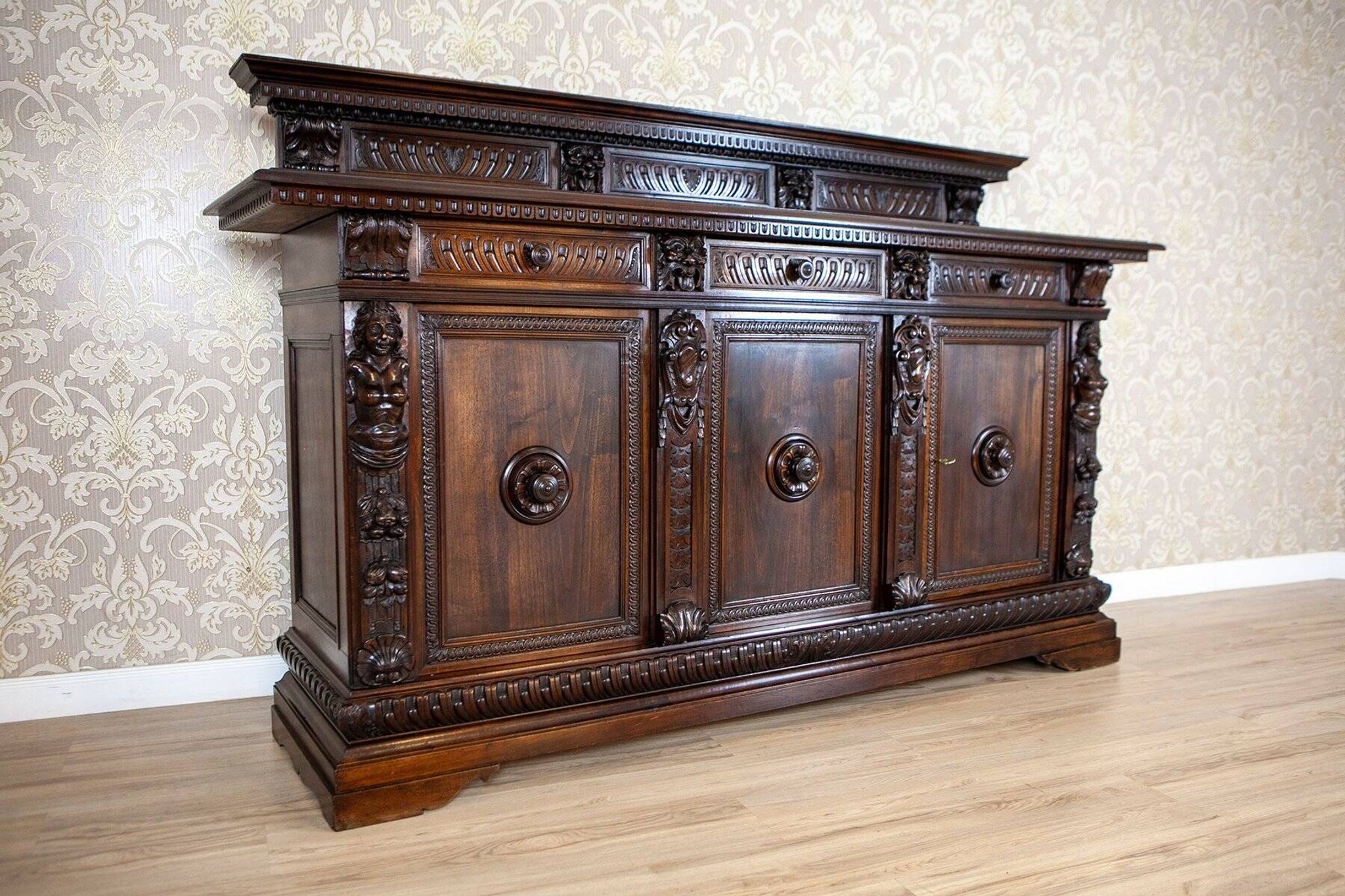 Renaissance Revival Sideboard in Oak