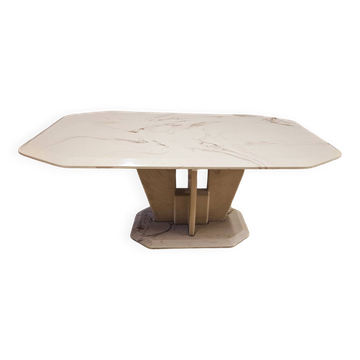 Rectangular travertine coffee table