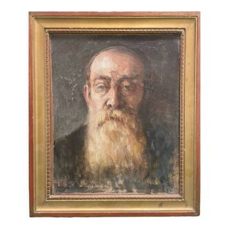 Painting old portrait of old man late nineteenth, early twentieth