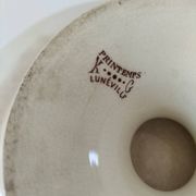 Antique pedestal plate – KG Lunéville – “Printemps” model – circa 1875