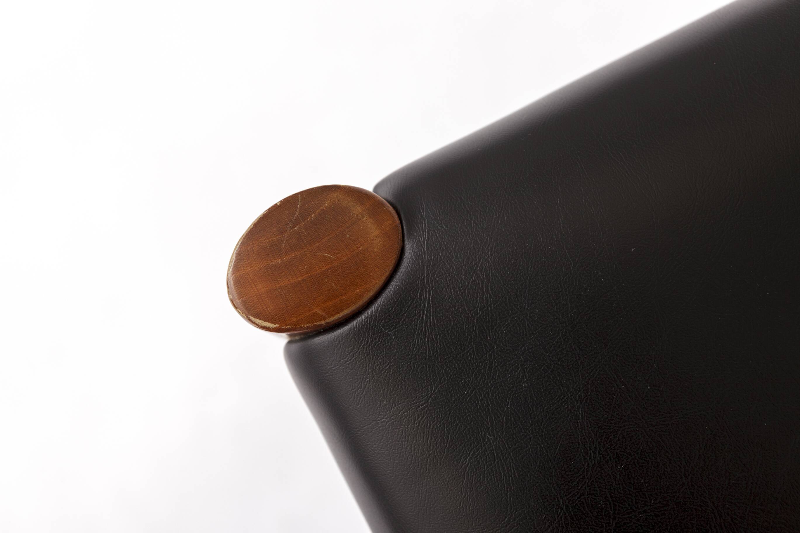 1 of 6 Vintage German Dining Chair by Lübke, 1970s, Beech Wood & Faux Leath