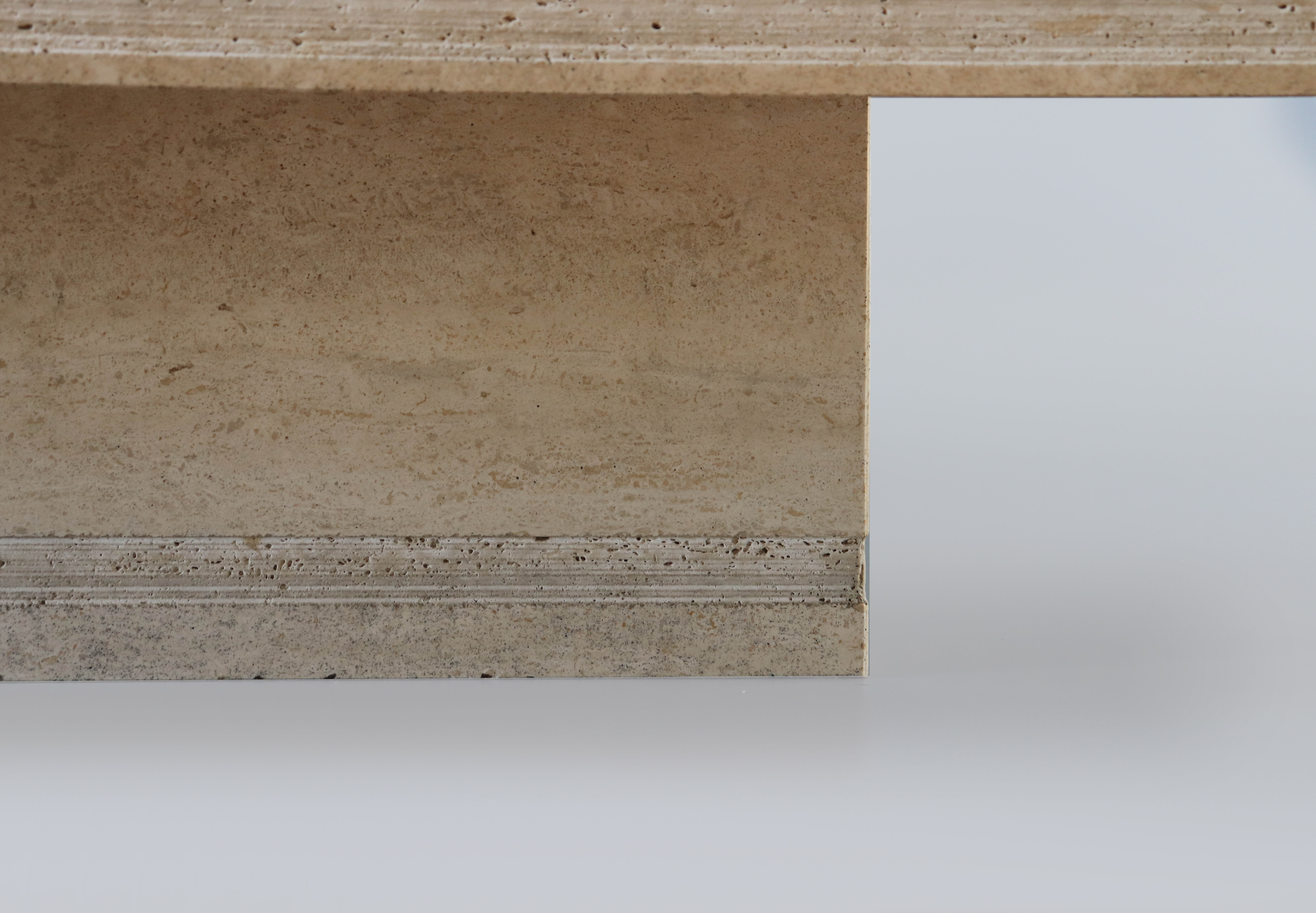 Vintage travertine coffee table