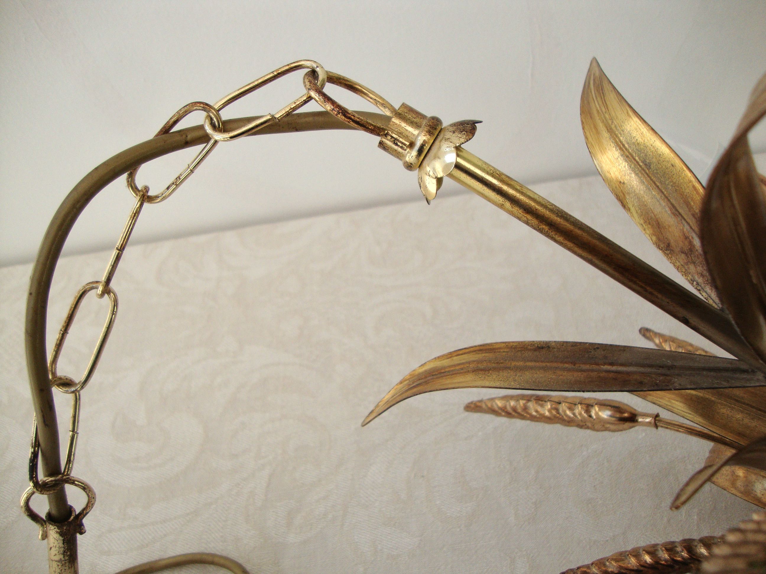 Chandelier brass ears of wheat