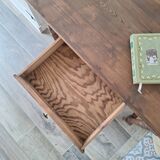 Antique solid wood desk with tiers – metal handles