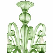 Contemporary Venetian Green Murano Glass Chandelier 8 Arms