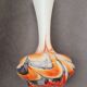 Vase Italy by Carlo Moretti 1970 opaline orange black