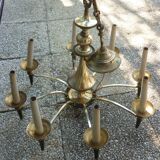 Lustre Empire en bronze et laiton doré