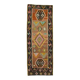 1970s Vintage Turkish Oushak Handmade Wool Cotton Orange Runner Rug 128x347