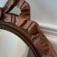 Miroir en bois oval années 30