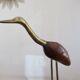 Pair of teak and brass herons from the 70s