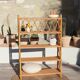 vintage rattan bookcase