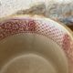 Terre de Fer Cup Lunéville decoration Lace color pink / burgundy