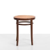Vintage stool with rattan seat