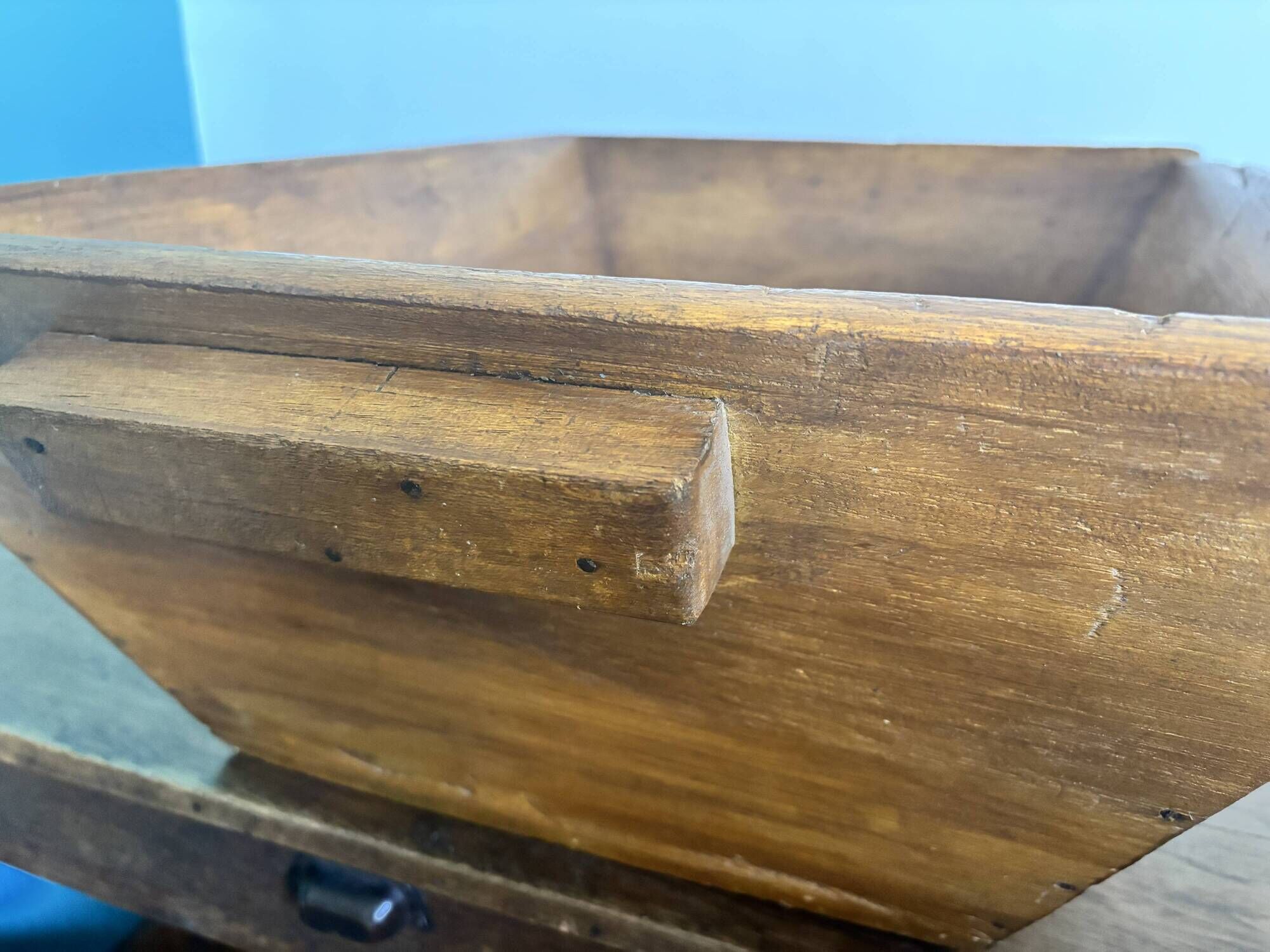 Large vintage wooden dough trough – 65 × 50 cm