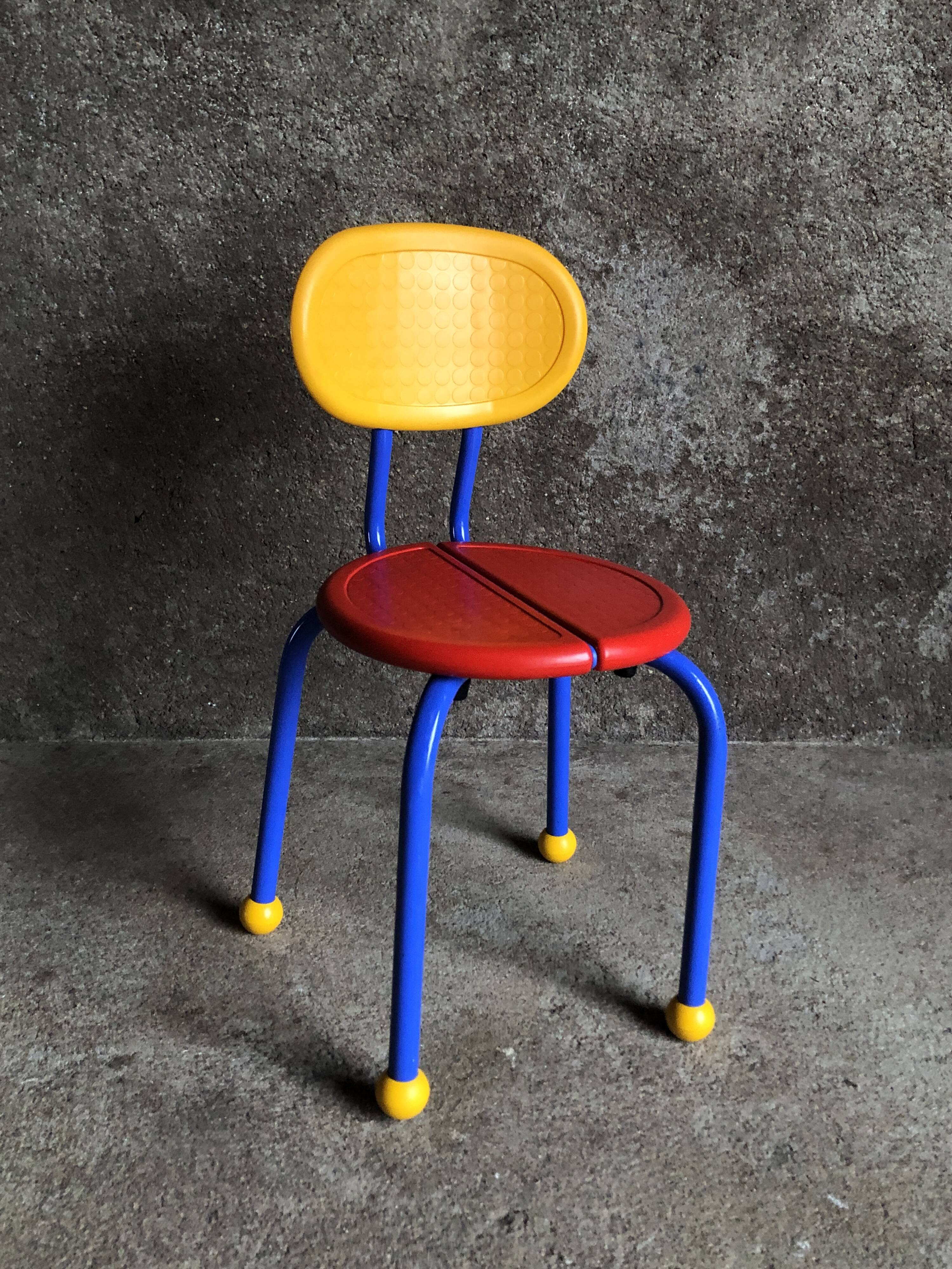 Small Ikea children's chair 1980s/1990s Memphis style