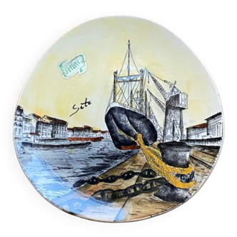 Decorative plate sète, creation almi