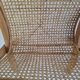 Vintage Mid-Century Wooden and Rattan Folding Magazine Rack, Czechoslovakia