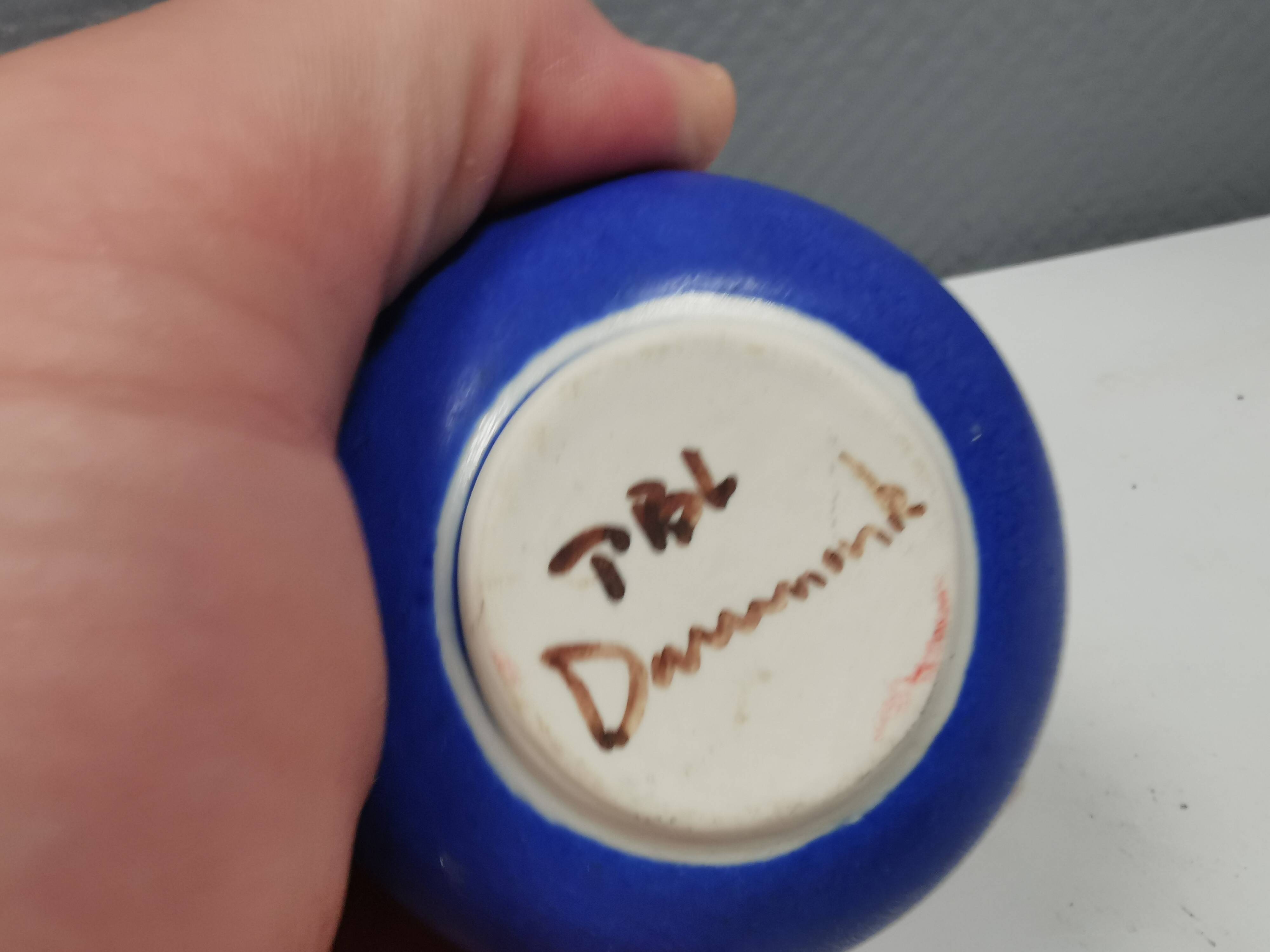 Two beautiful small vases by Preben Brandt Larsen (PBL) Denmark 1980s