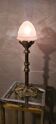 large bronze lamp napoleon iii sculpted globe molded opaque 54x22