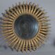 Miroir soleil métal doré vintage 50s 48cm