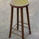 Vintage high bar stool in solid wood 72cm