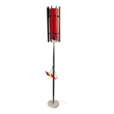 Vistosi Lampadaire italien moderne « Incamiciato » en verre de Murano du milieu du siècle, 50