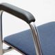 Chaise Eromes fourmi ébène et chrome avec accoudoirs et coussin