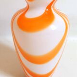 Vase Murano orange de Carlo Moretti Années 70 Hauteur 36 cm