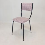 Set of 4 Italian Metal Dining Chairs, 1960's