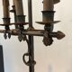 Parquet Floor Lamp in Wrought Iron and Gilded Iron, Art Deco, French Work,