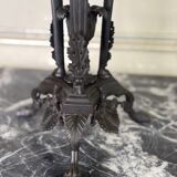 Tripod with herons, oil lamp holder, large object, bronze, Italy 19th century