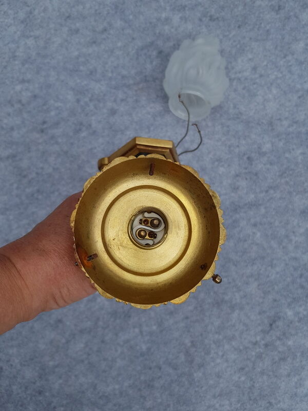 Neoclassical bronze wall lamp