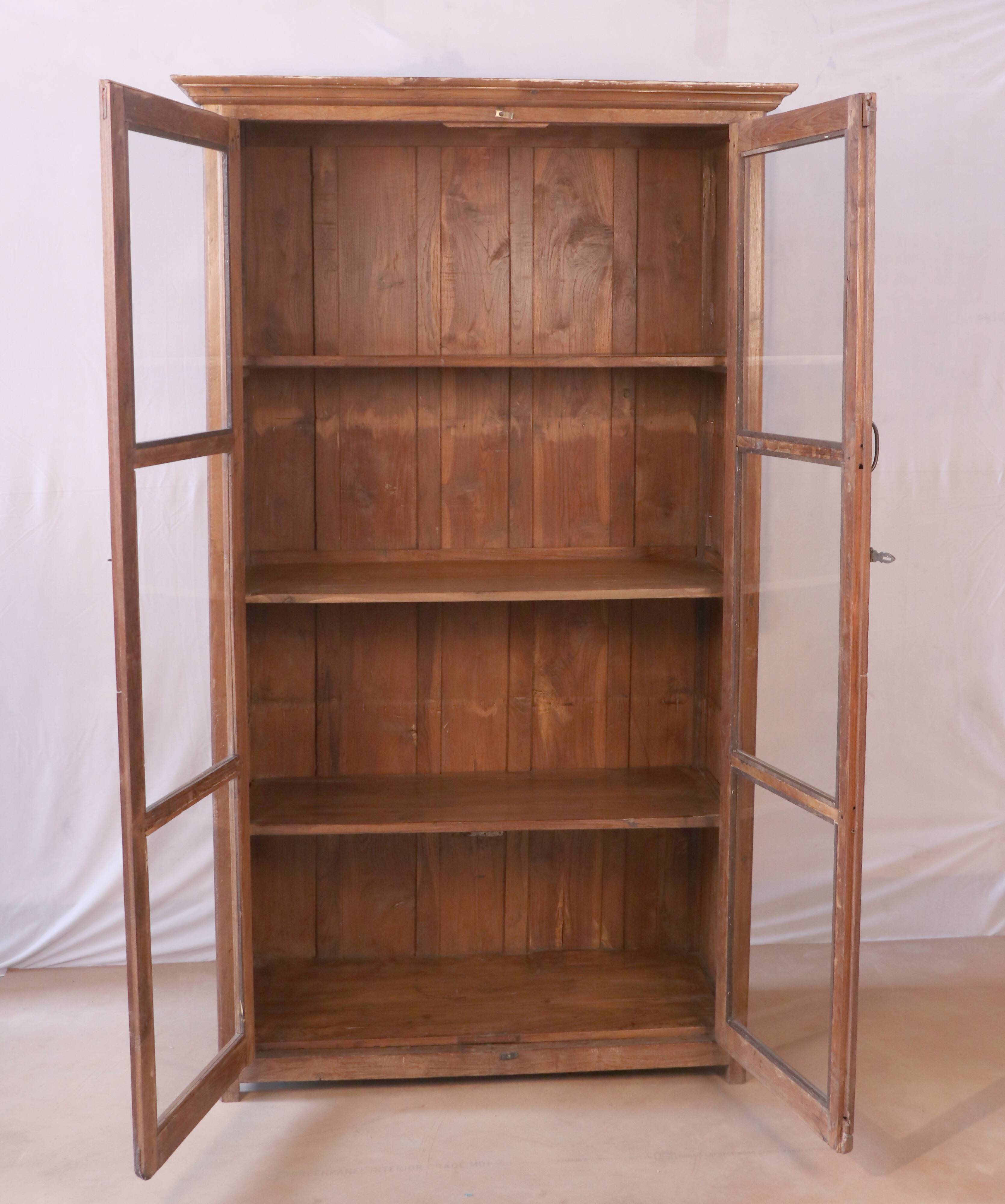 Burmese teak bookcase