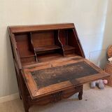 Solid oak sloping secretary