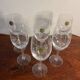 6 crystal wine and water stemmed glasses Fleury model