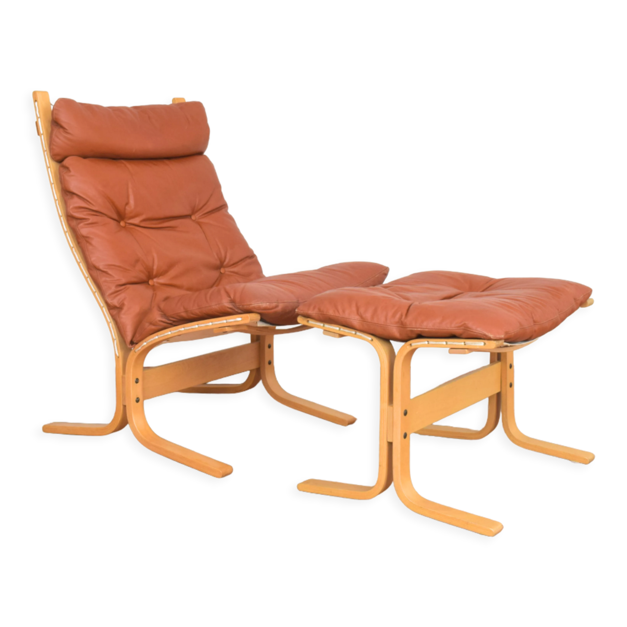 Norwegian Siesta Lounge Chair & Ottoman by Ingmar Relling for Westnofa