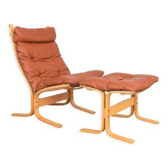 Chaise longue norvégienne Siesta & Ottoman par Ingmar Relling pour Westnofa