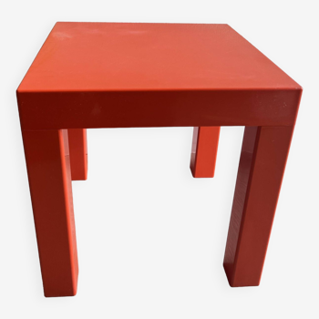 Table basse plastique orange vintage