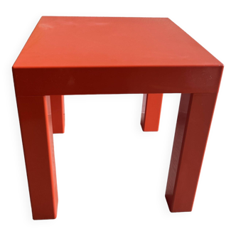 Table basse plastique orange vintage