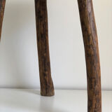 Freeform brutalist tripod stool, 1970