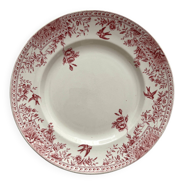 Plat rond en terre de fer "Cérès" KG Lunéville