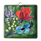 Carreau de céramique vintage Vallauris - Décor Floral