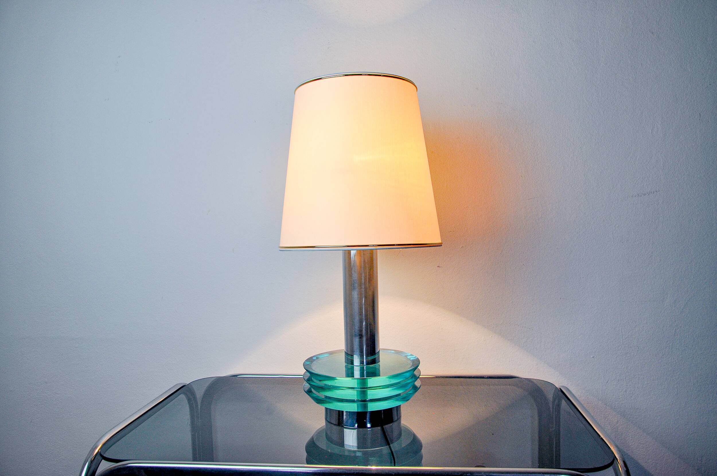 Lampe space-age par Zero Quattro, verre de murano bleu , Italie, 1970