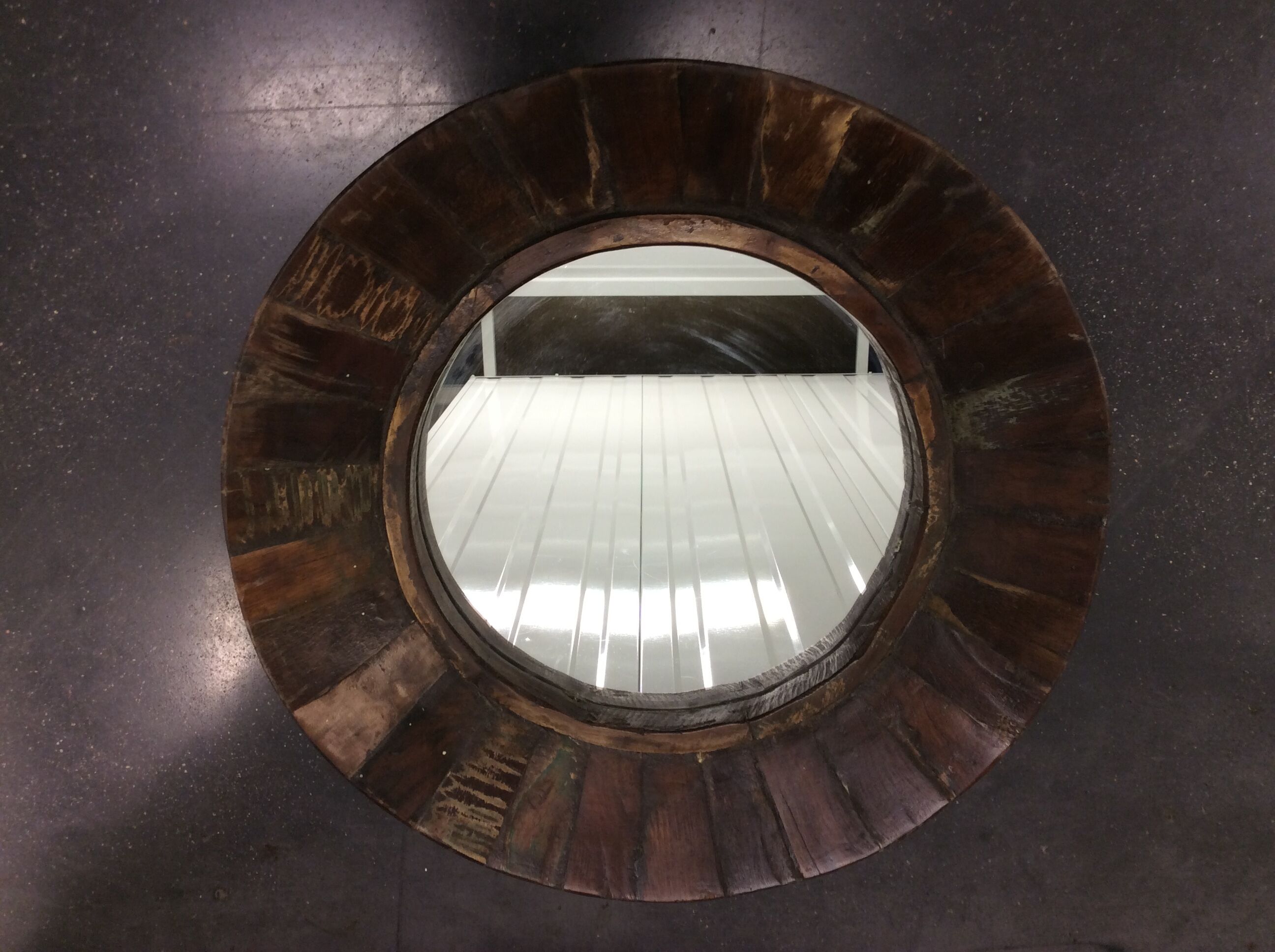 Round mirror Indian wooden massif diameter 50 cm