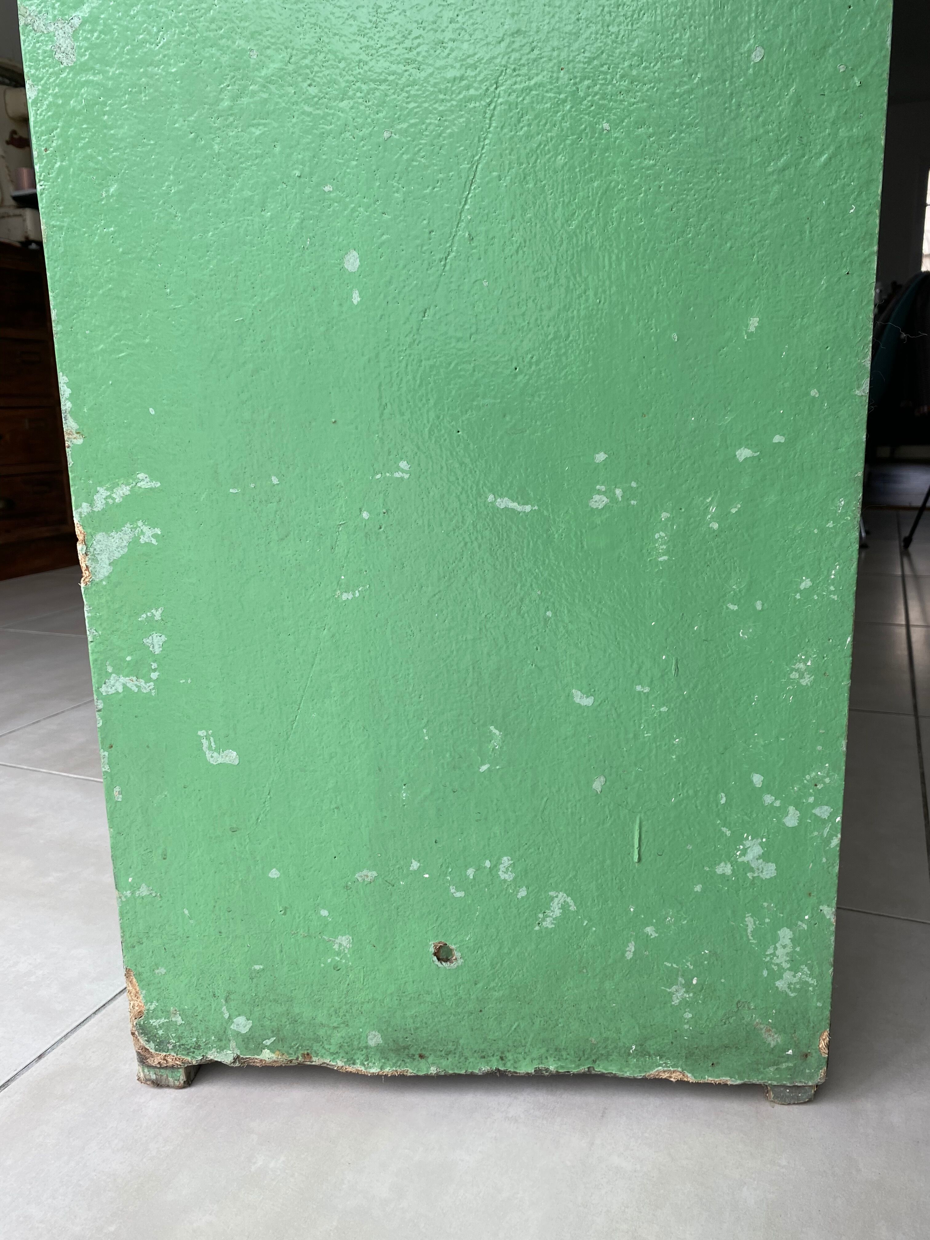 Meuble de métier en bois vintage